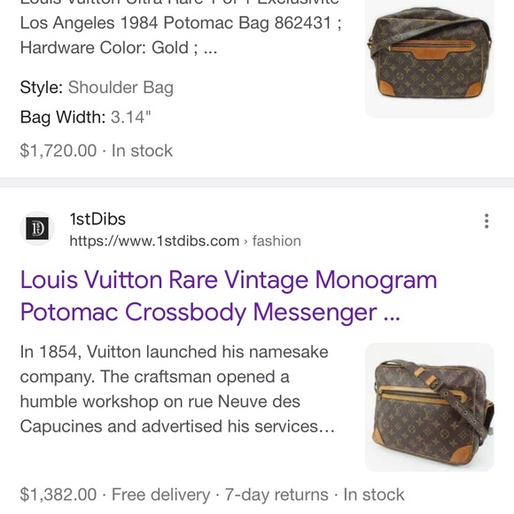 Vintage Louis Vuitton AUTHENTIC Potomac bag - Picture 10 of 11